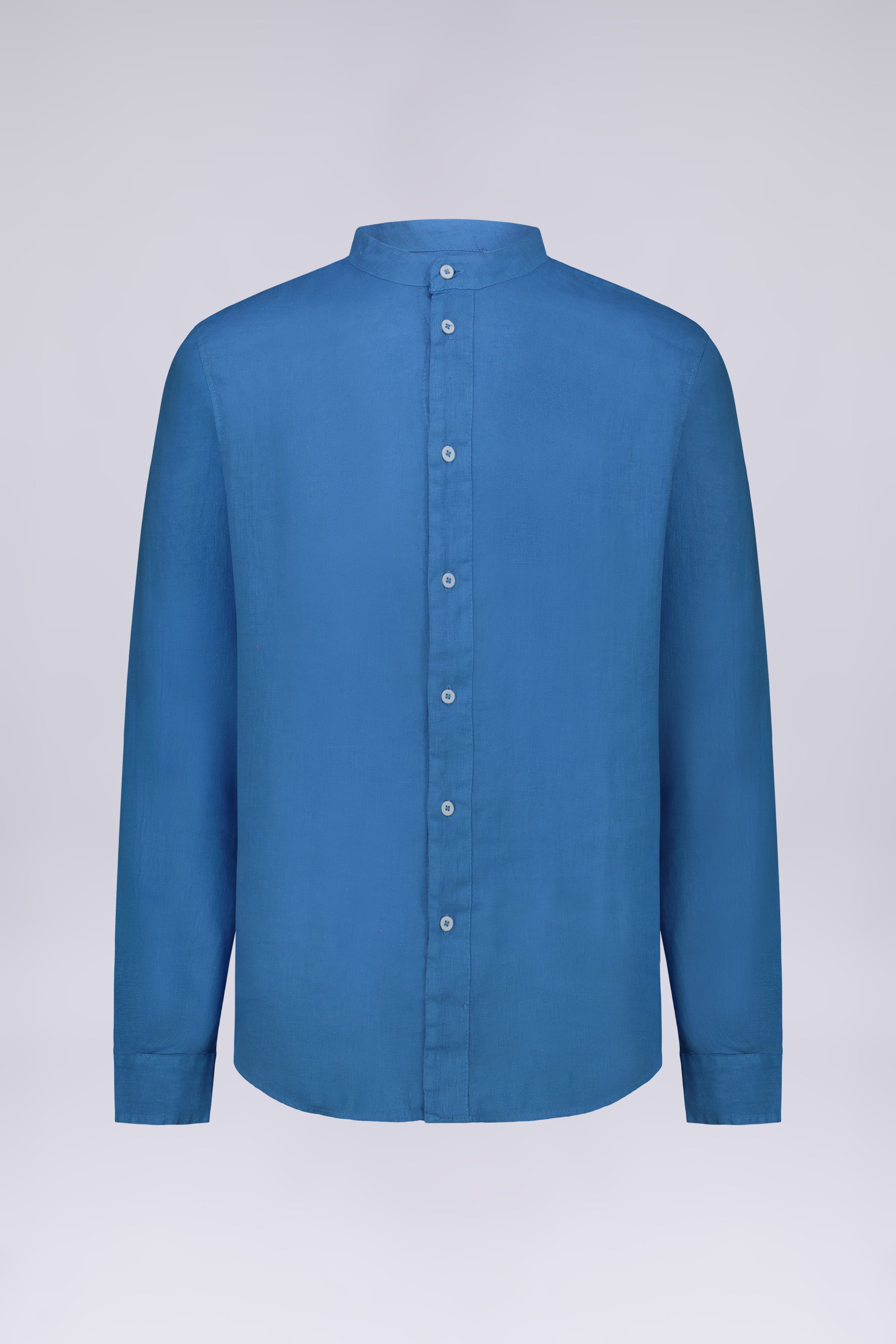 CAMICIA 100% LINO MANICA LUNGA COLLO COREANO