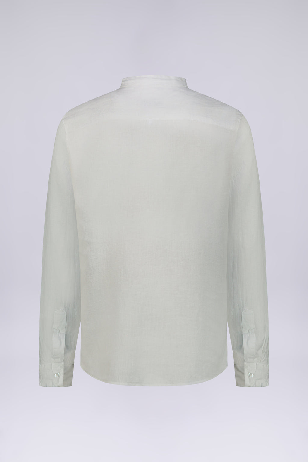 CAMICIA 100% LINO MANICA LUNGA COLLO COREANO