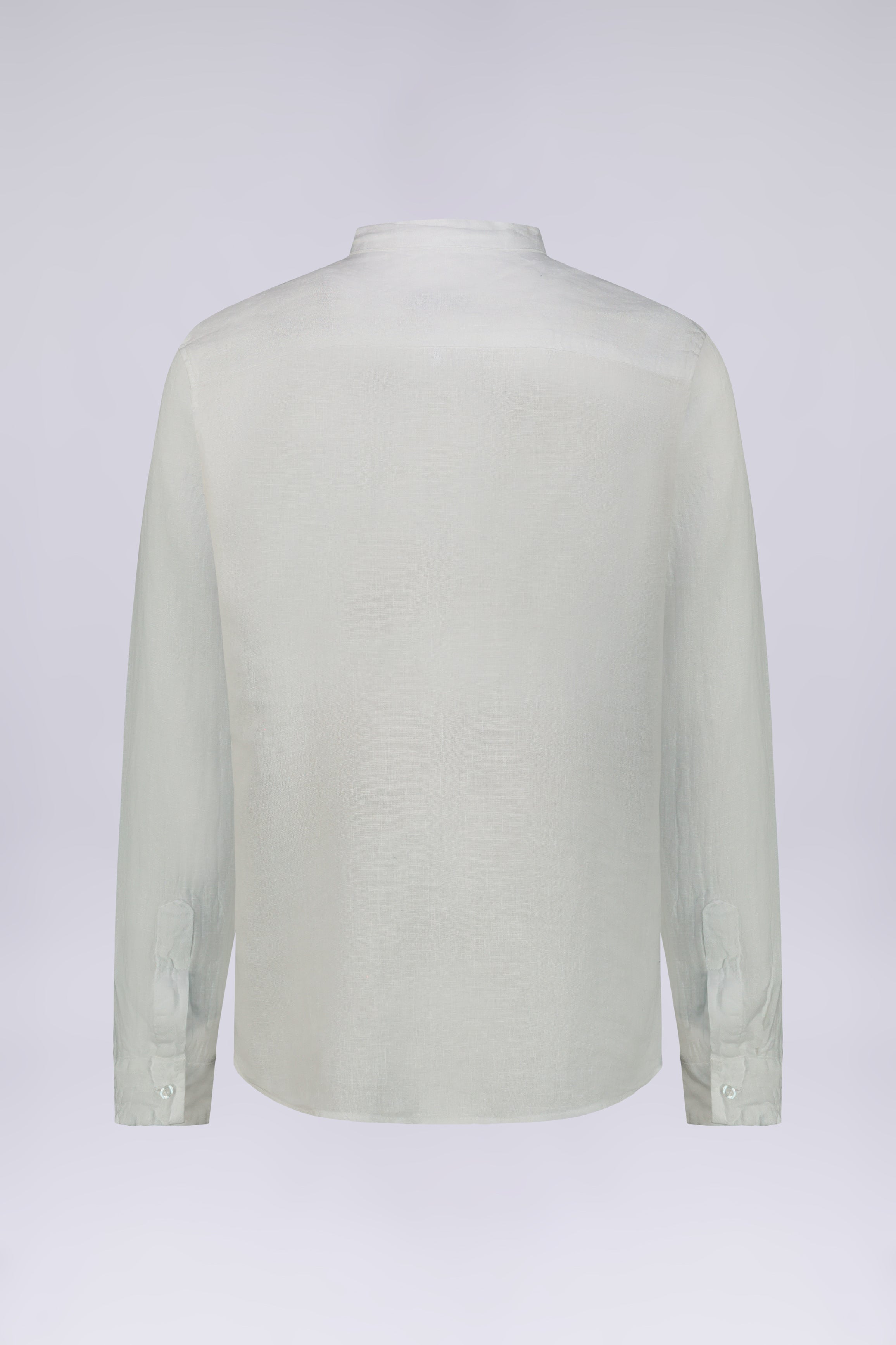 CAMICIA 100% LINO MANICA LUNGA COLLO COREANO