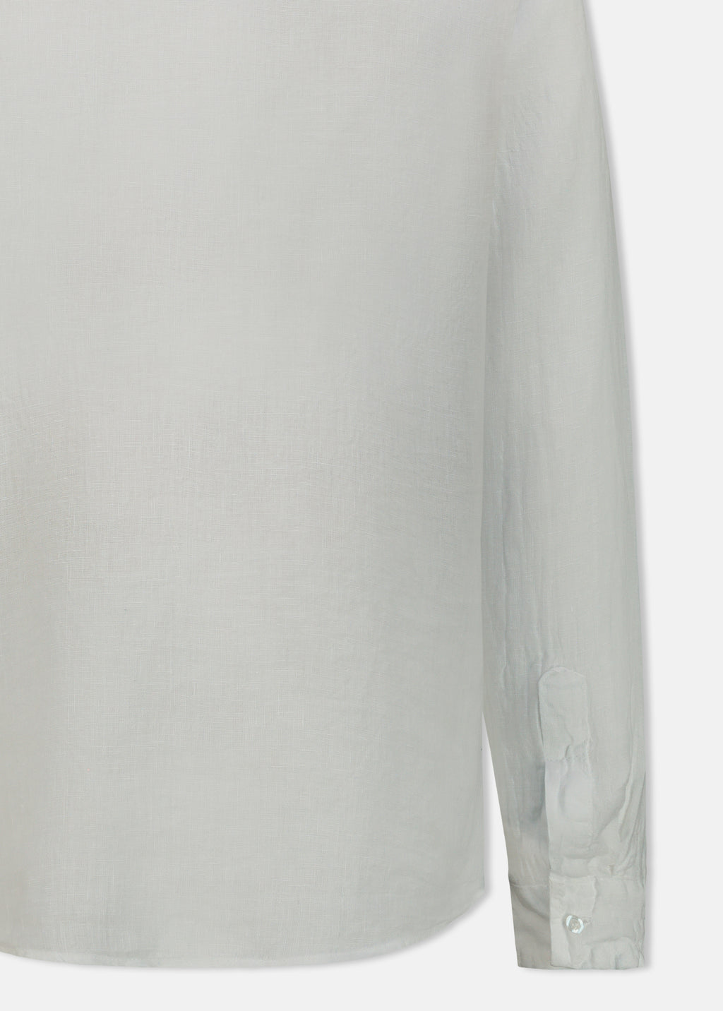 CAMICIA 100% LINO MANICA LUNGA COLLO COREANO