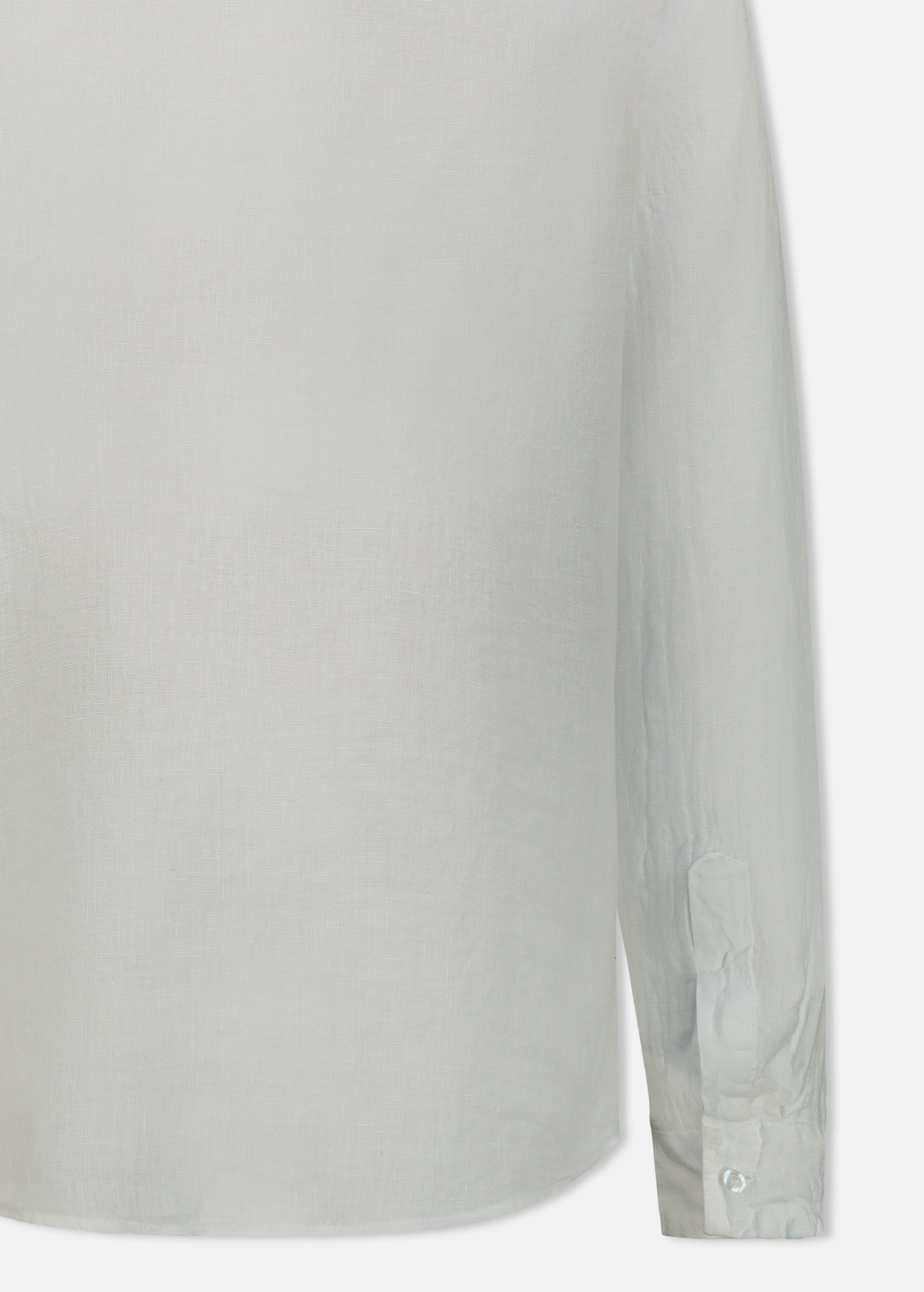 CAMICIA 100% LINO MANICA LUNGA COLLO COREANO