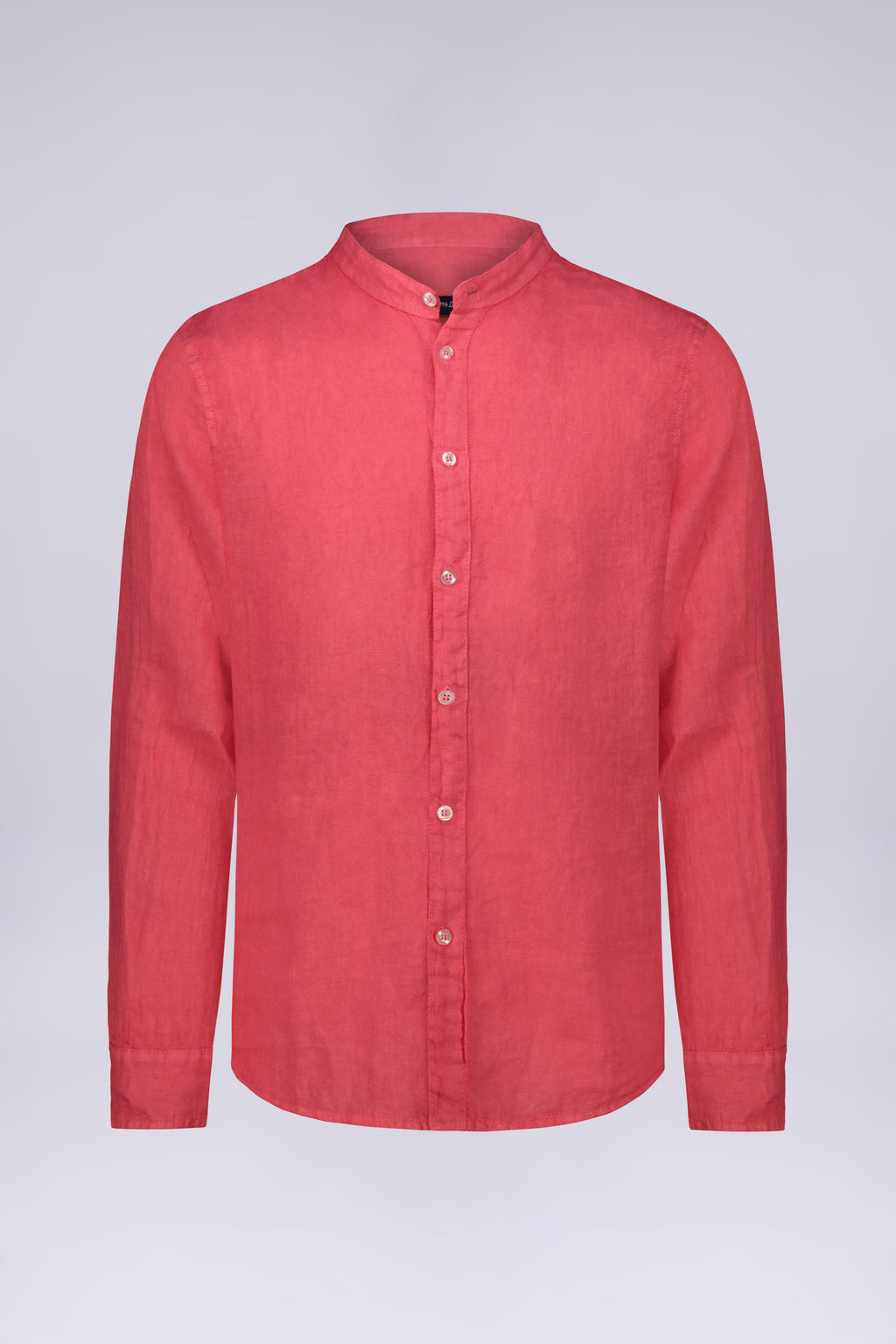 CAMICIA 100% LINO MANICA LUNGA COLLO COREANO