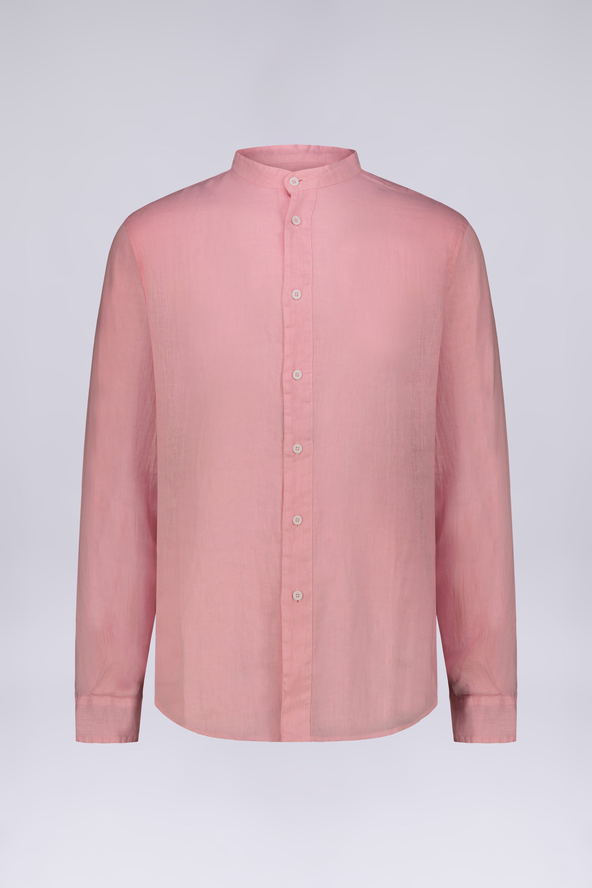 CAMICIA 100% LINO MANICA LUNGA COLLO COREANO