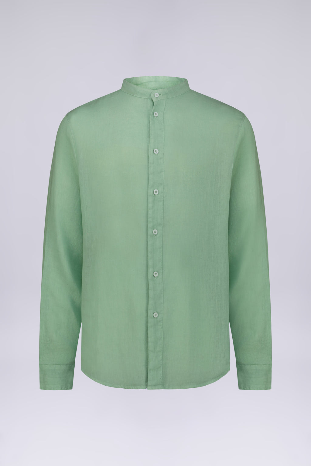 CAMICIA 100% LINO MANICA LUNGA COLLO COREANO