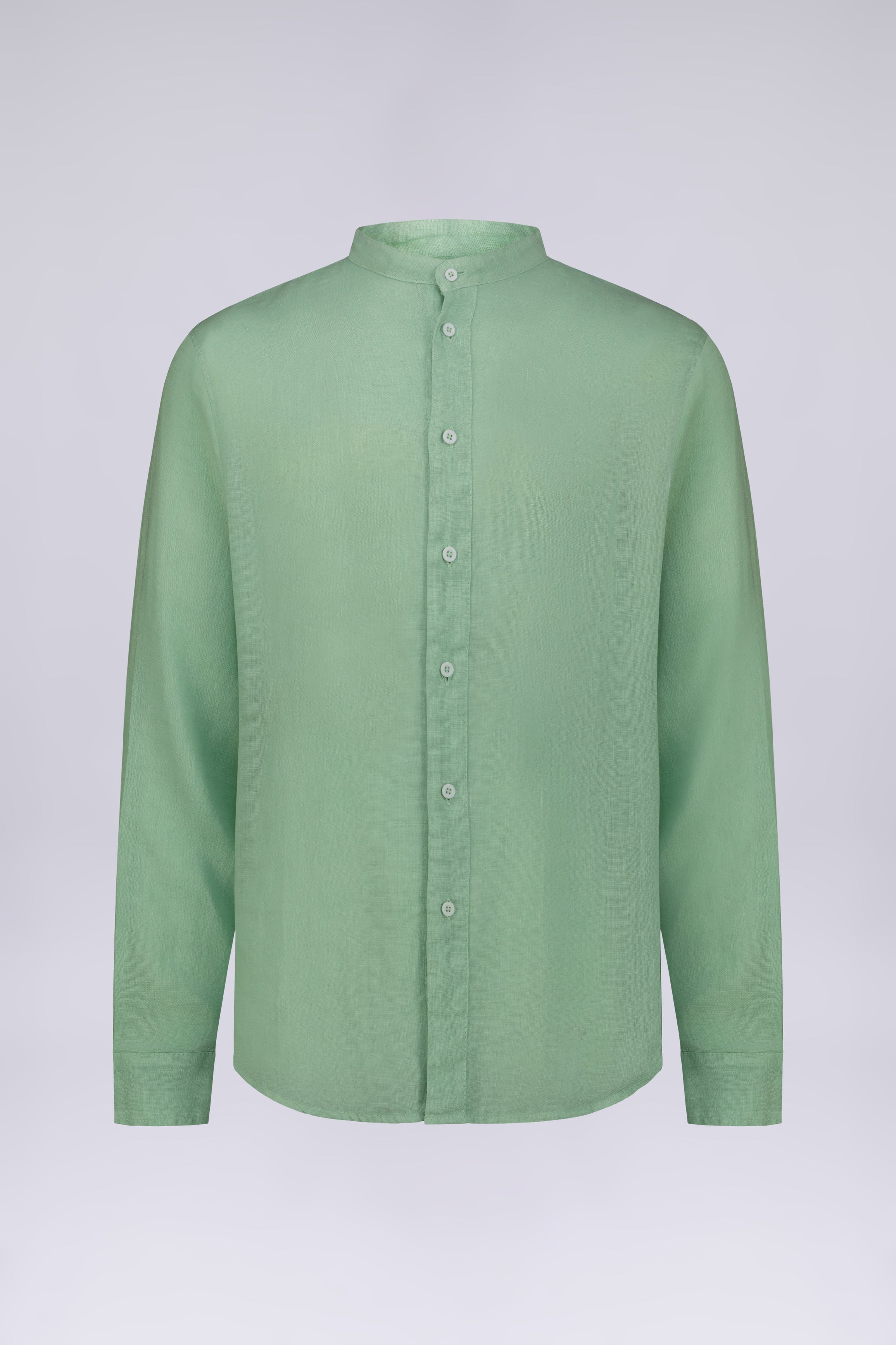 CAMICIA 100% LINO MANICA LUNGA COLLO COREANO