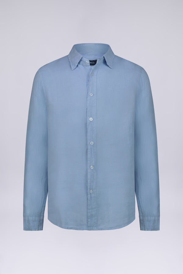 CAMICIA 100%  LINO MANICA LUNGA COLLO CLASSICO