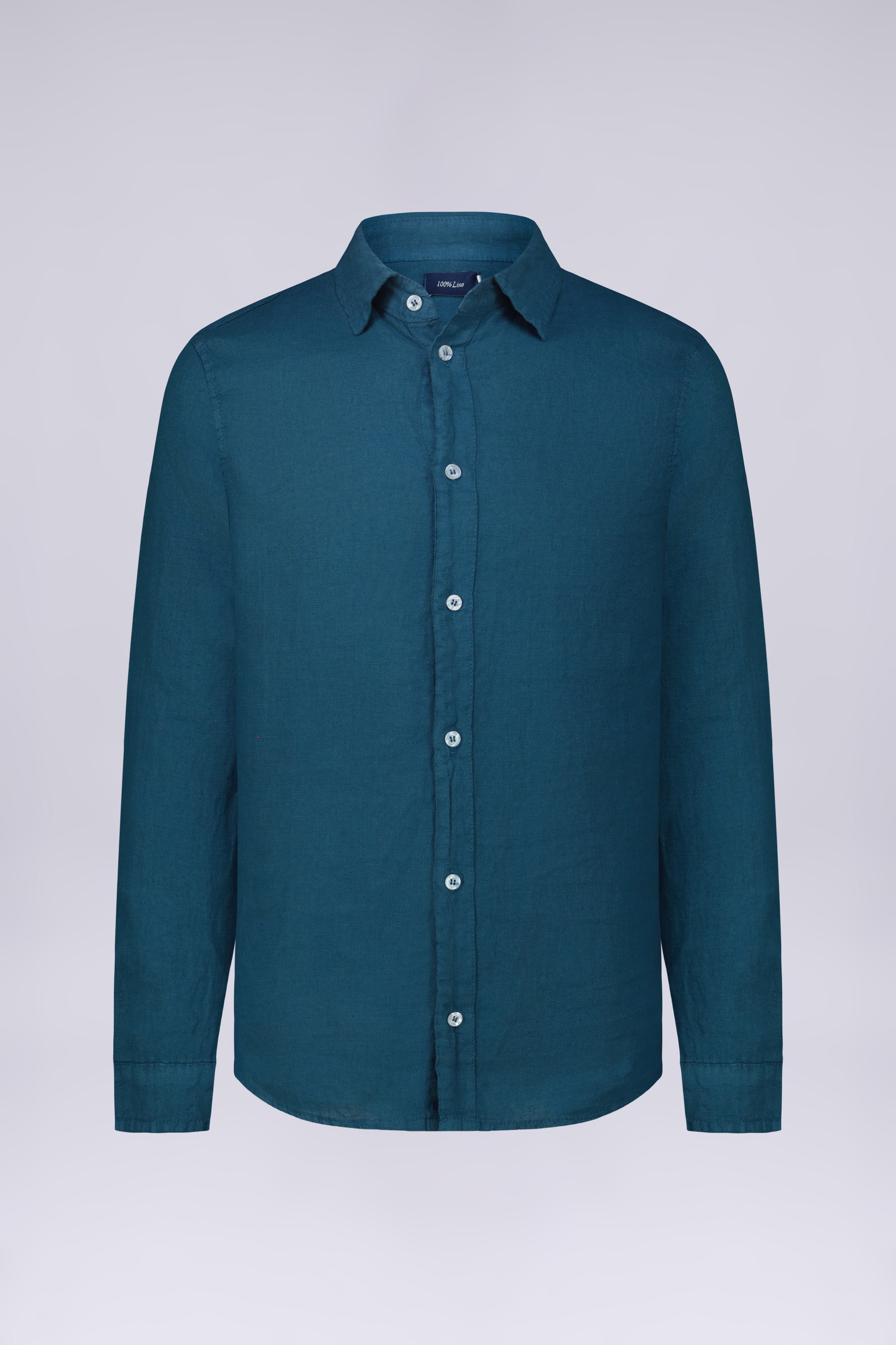 CAMICIA 100% LINO MANICA LUNGA COLLO CLASSICO