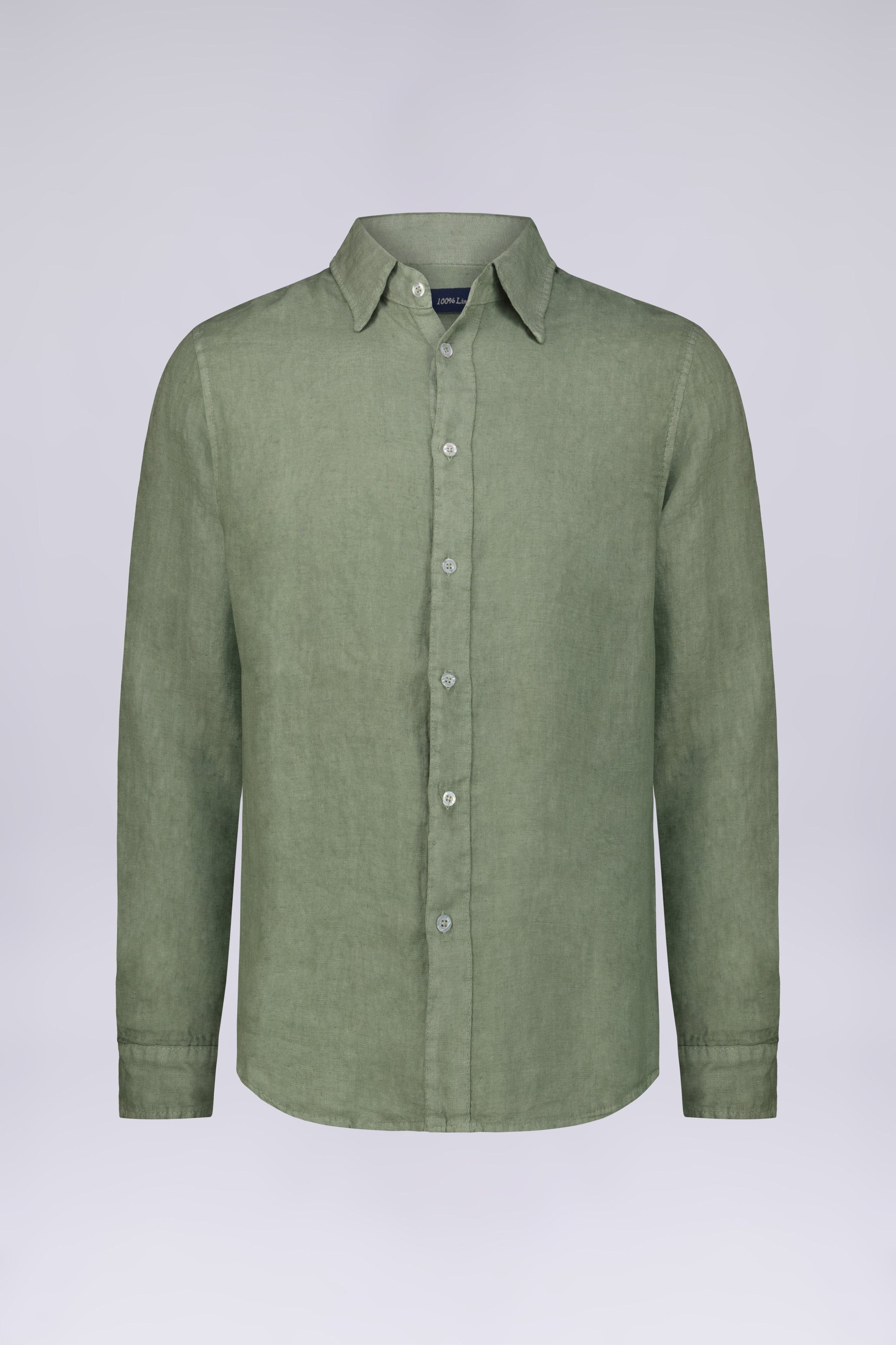 CAMICIA 100%  LINO MANICA LUNGA COLLO CLASSICO