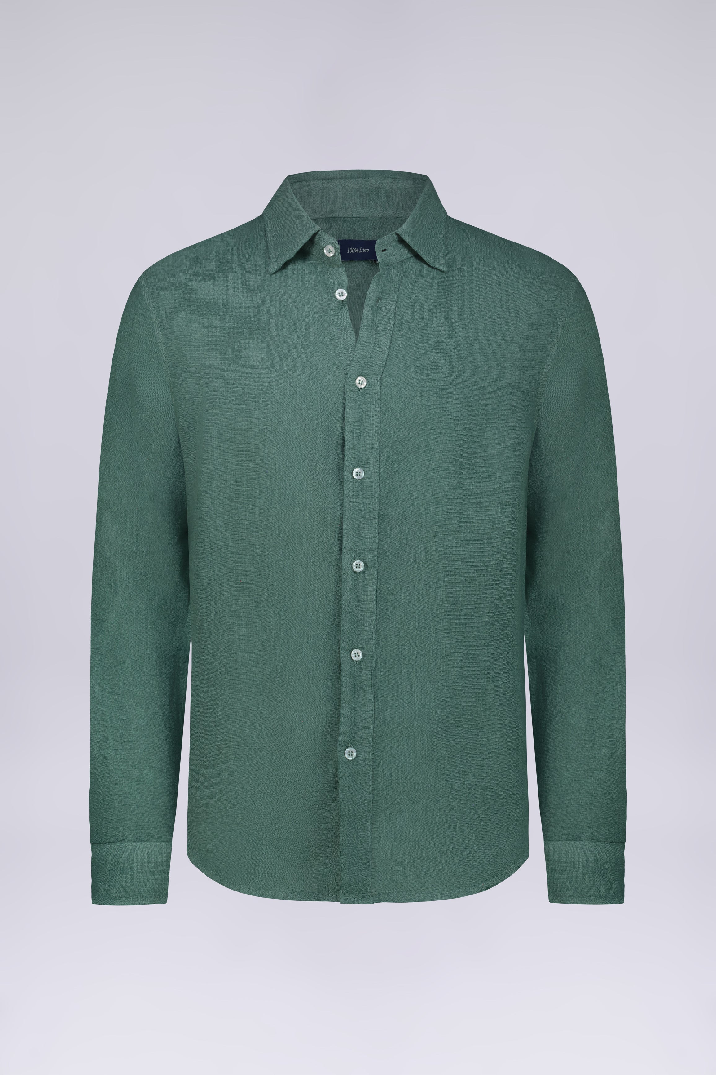 CAMICIA 100%  LINO MANICA LUNGA COLLO CLASSICO