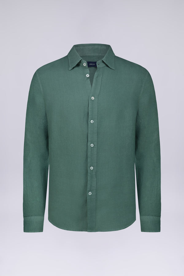 CAMICIA 100%  LINO MANICA LUNGA COLLO CLASSICO