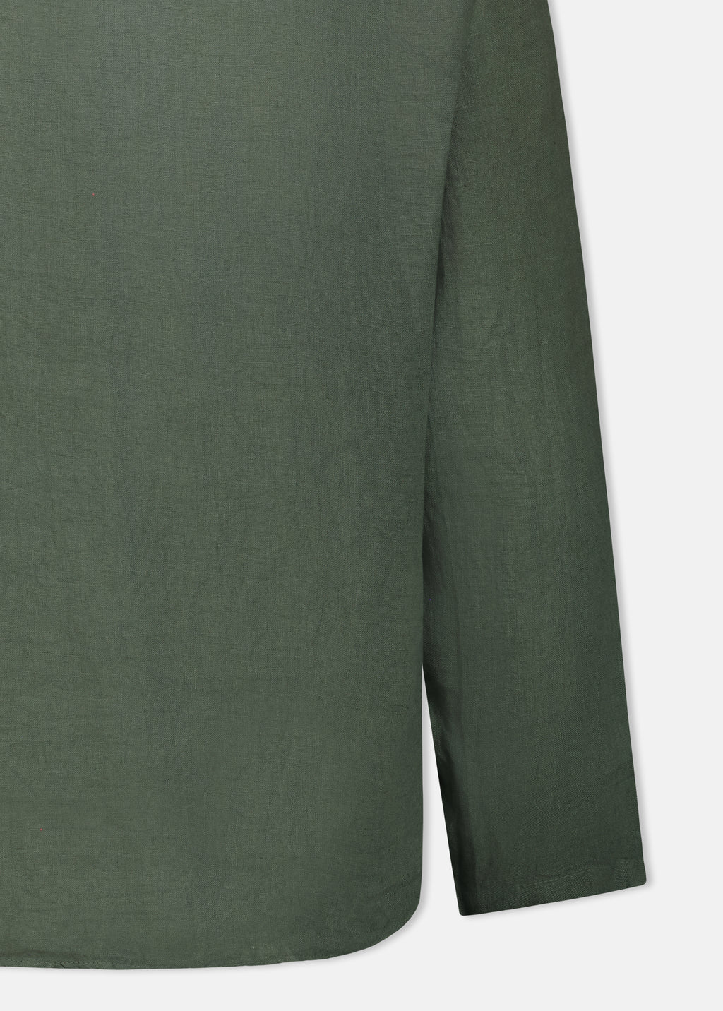 CAMICIA 100% LINO COLLO A V SENZA BOTTONI MANICA LUNGA