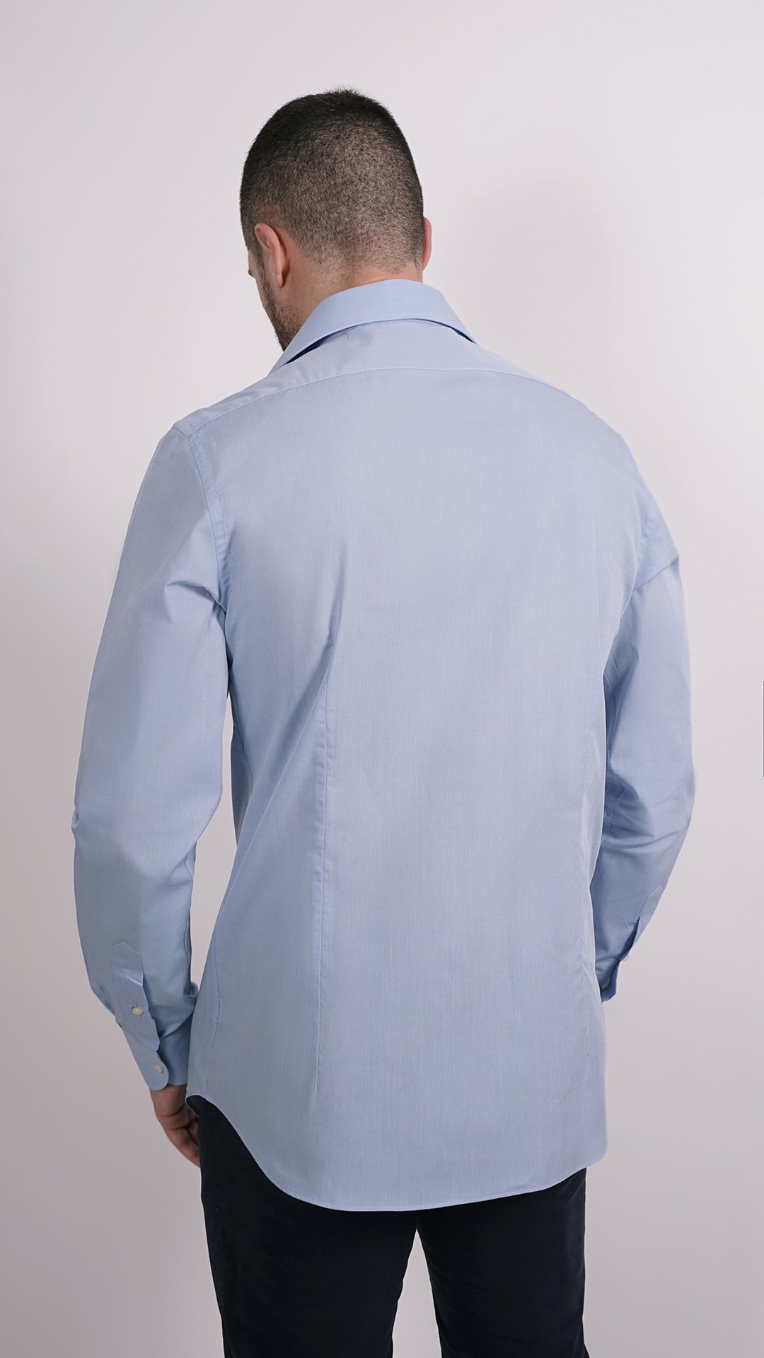 CAMICIA 100% COTONE DOPPIO RITORTO MANICA LUNGA