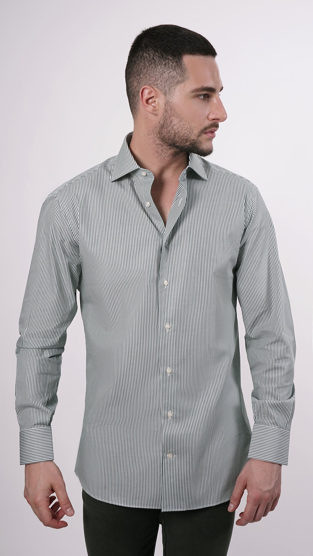 CAMICIA 100% COTONE DOPPIO RITORTO MANICA LUNGA