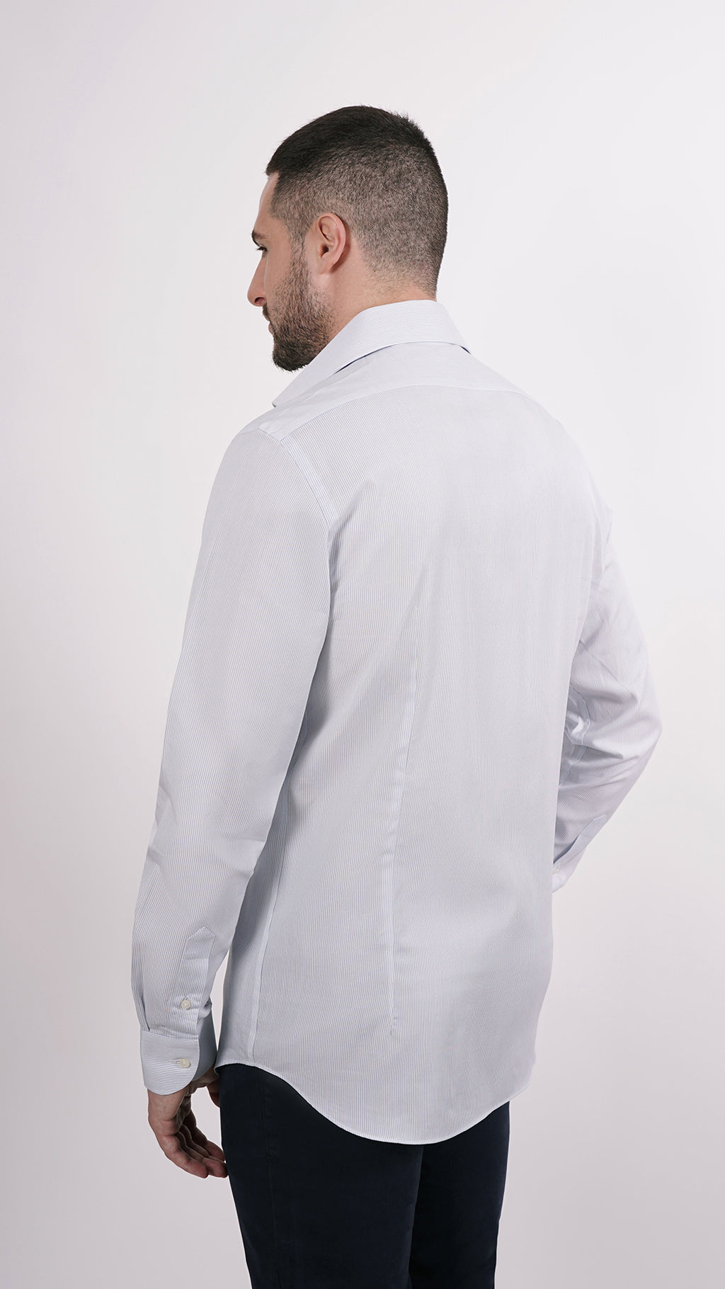 CAMICIA 100% COTONE DOPPIO RITORTO MANICA LUNGA