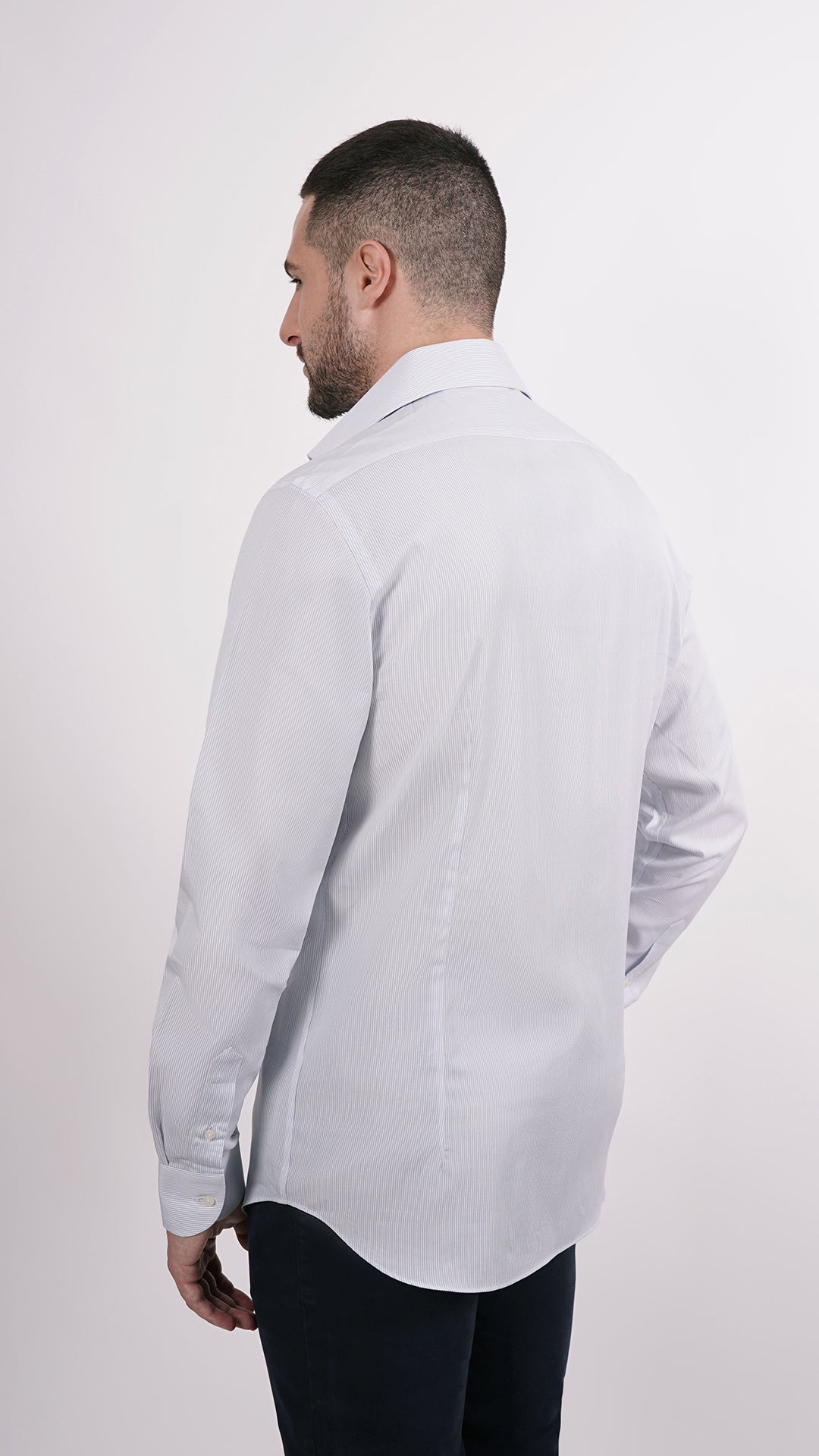 CAMICIA 100% COTONE DOPPIO RITORTO MANICA LUNGA