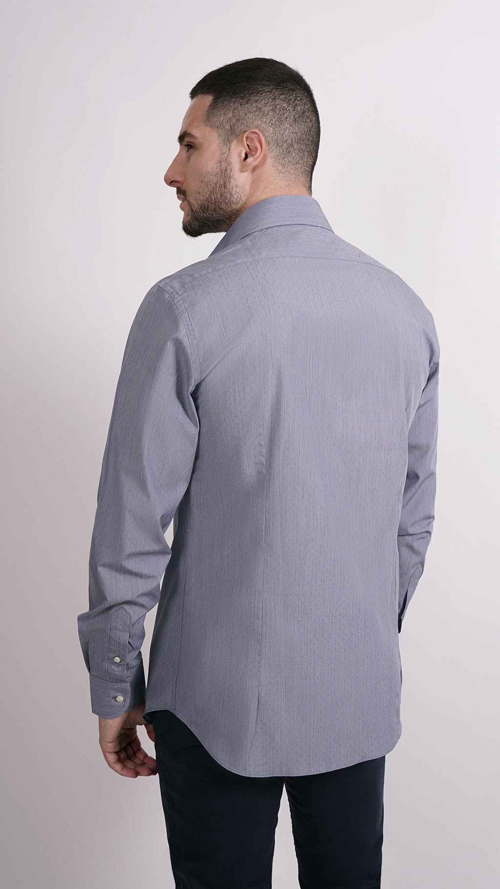 CAMICIA 100% COTONE DOPPIO RITORTO MANICA LUNGA