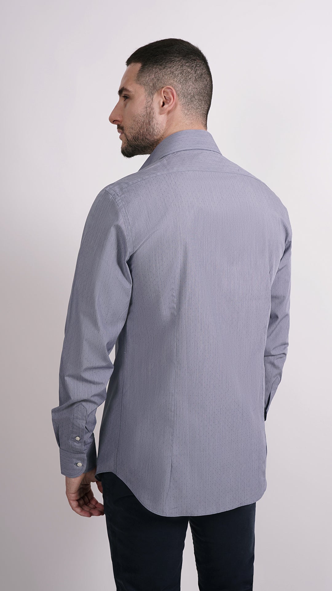 CAMICIA 100% COTONE DOPPIO RITORTO MANICA LUNGA