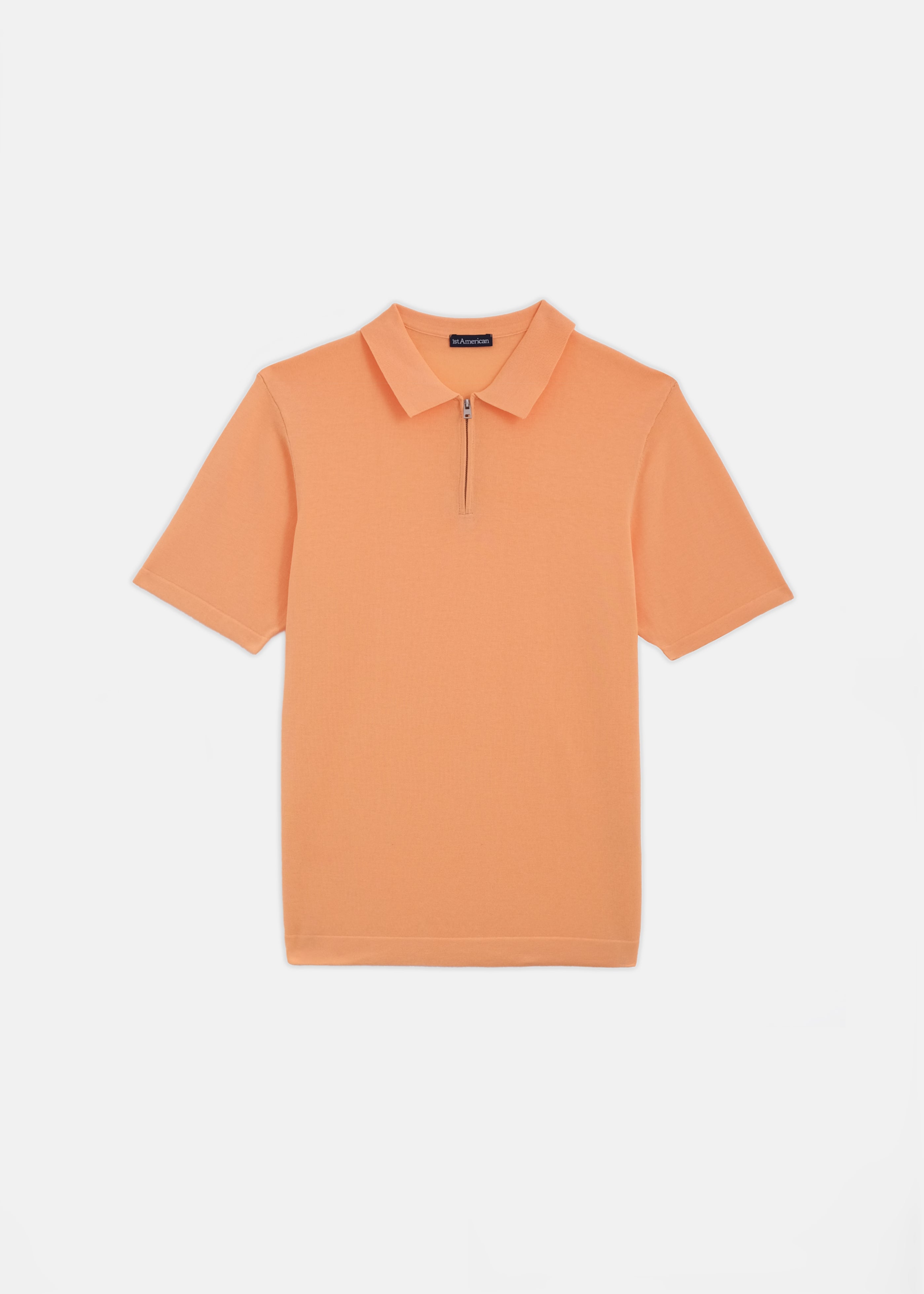 POLO 100% PIQUE DI COTONE MEZZA ZIP MANICA CORTA