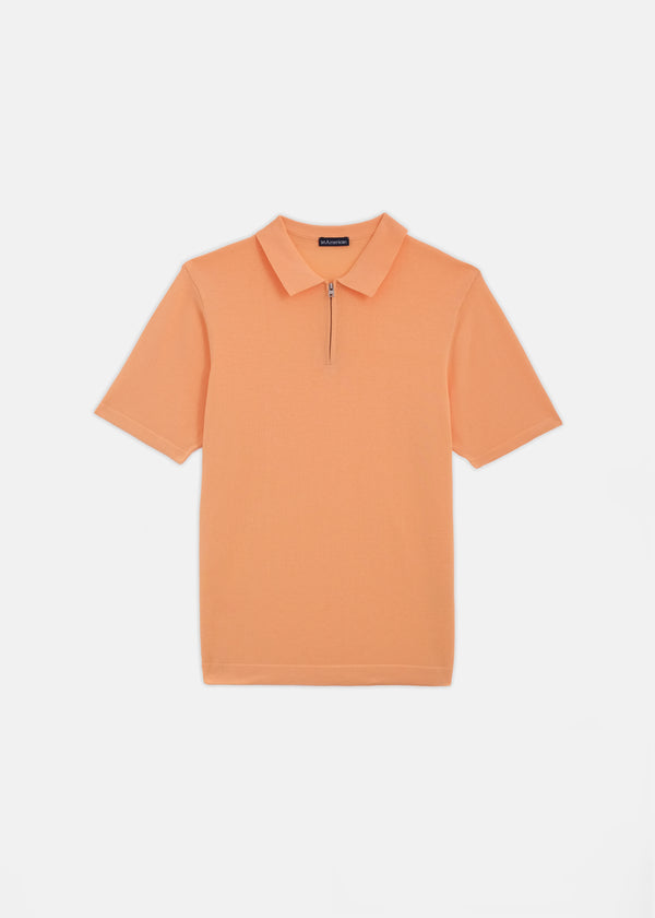 POLO 100% PIQUE DI COTONE MEZZA ZIP MANICA CORTA