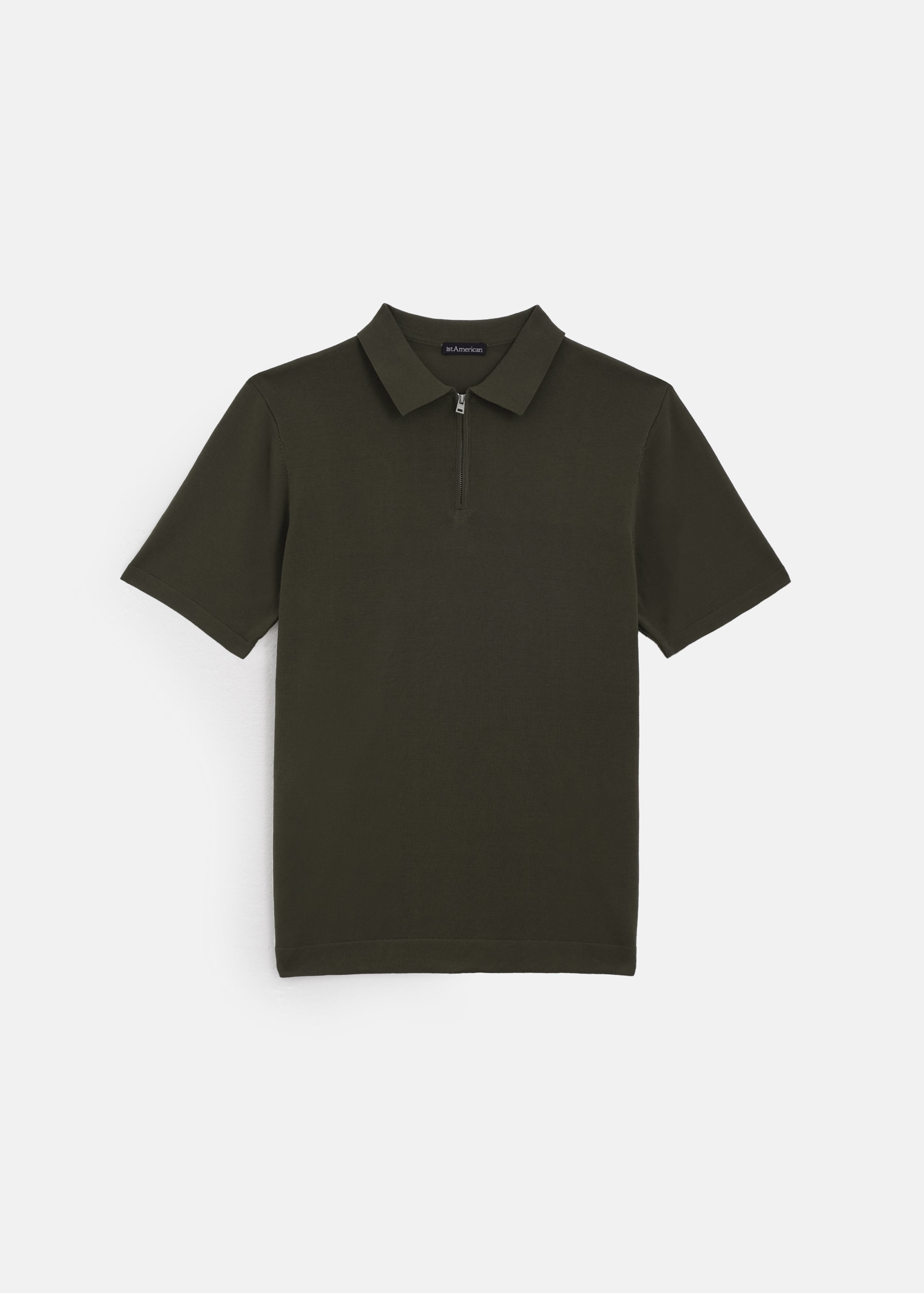 POLO 100% PIQUE DI COTONE MEZZA ZIP MANICA CORTA