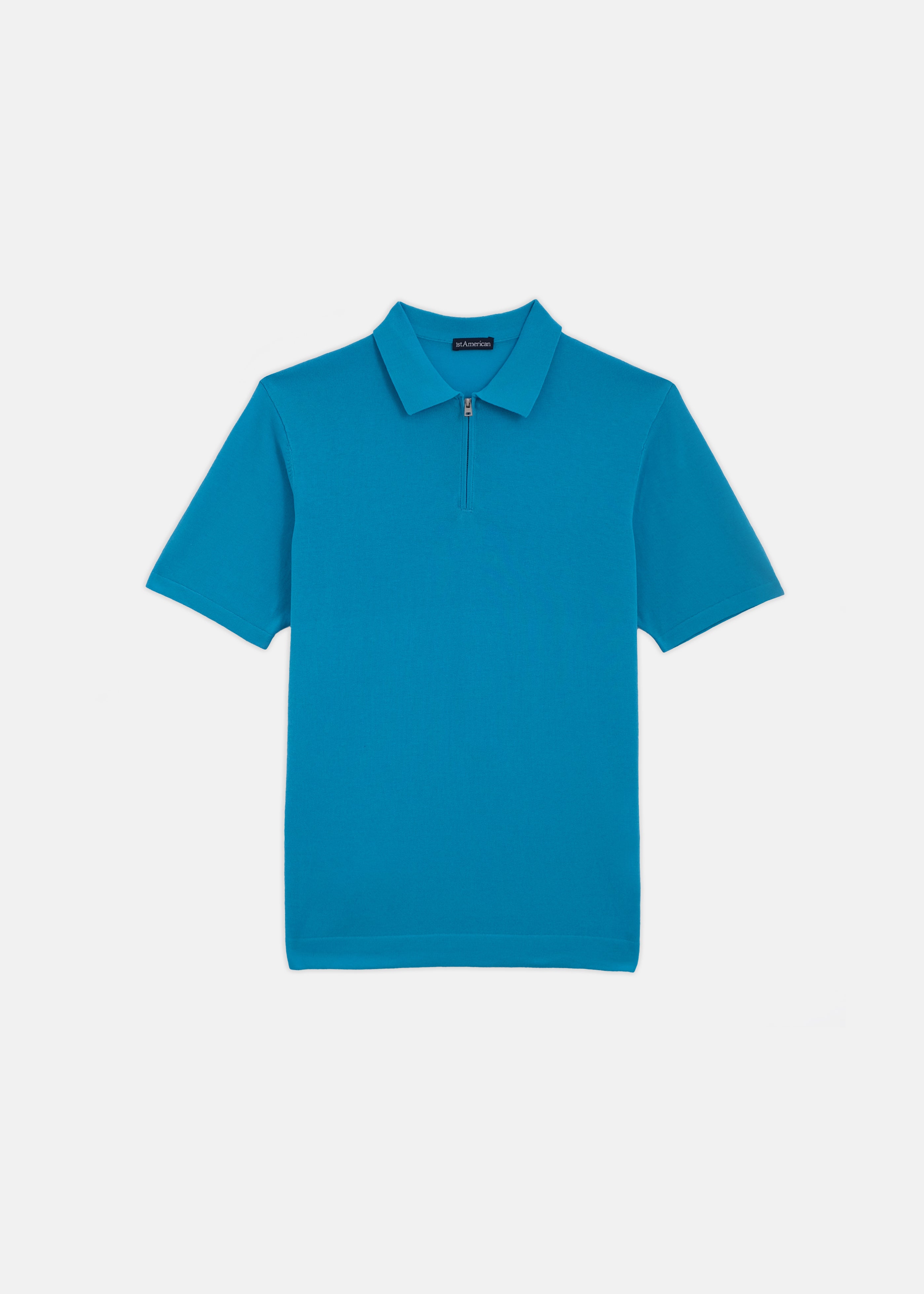 POLO 100% PIQUE DI COTONE MEZZA ZIP MANICA CORTA