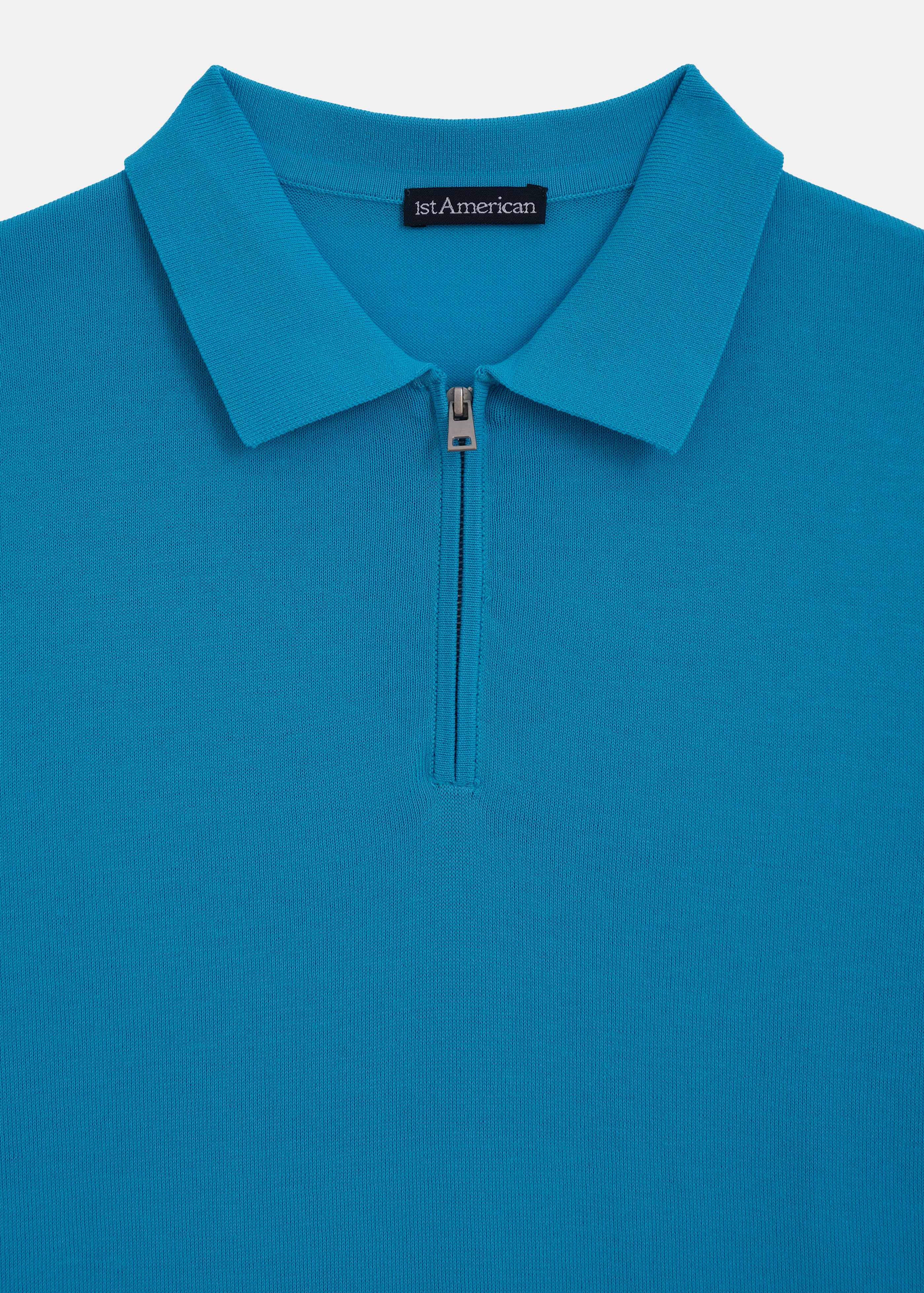 POLO 100% PIQUE DI COTONE MEZZA ZIP MANICA CORTA
