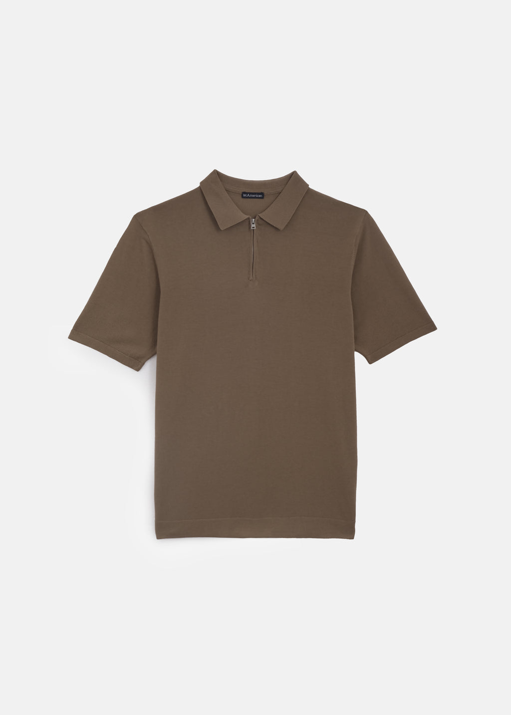 POLO 100% PIQUE DI COTONE MEZZA ZIP MANICA CORTA