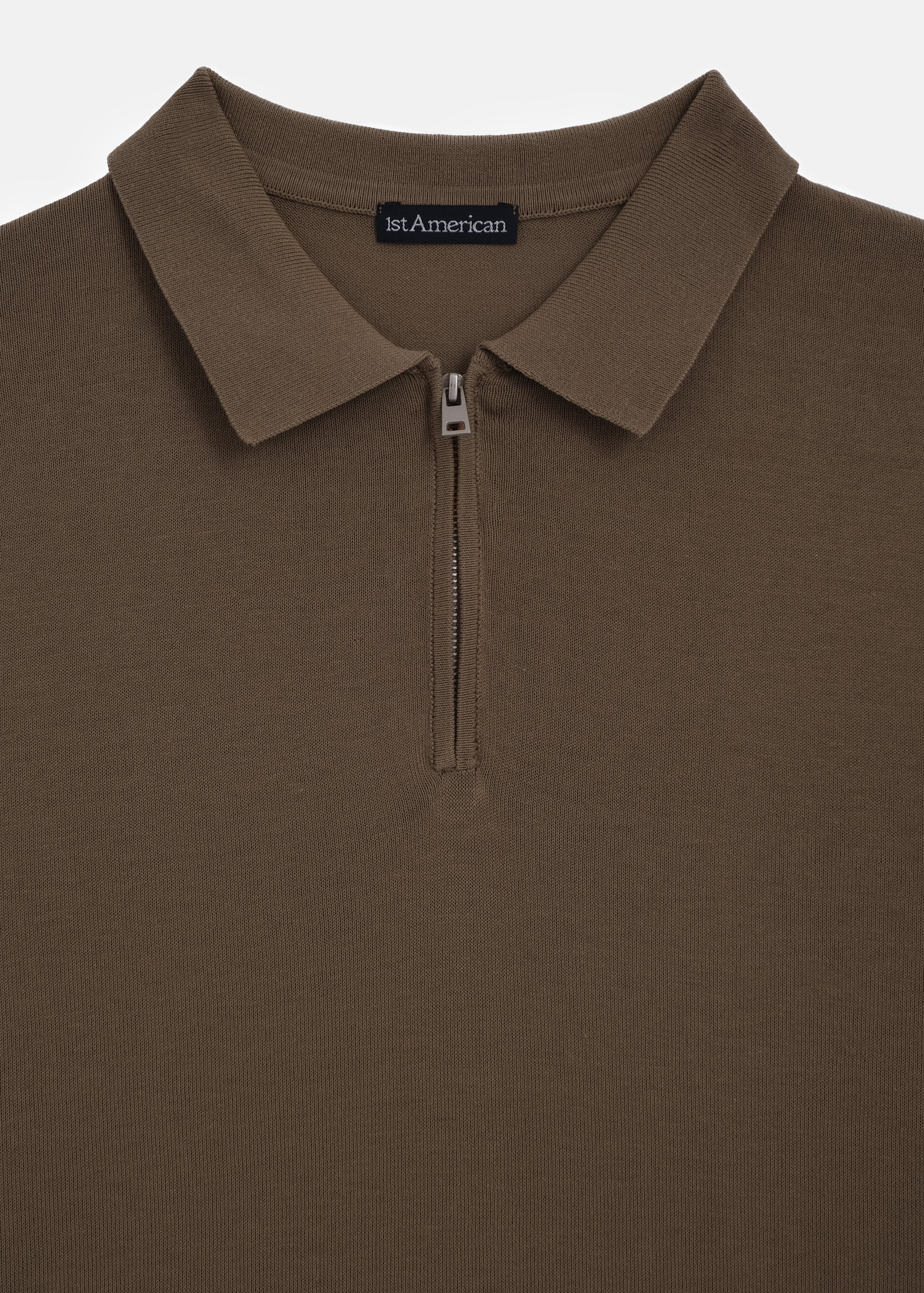 POLO 100% PIQUE DI COTONE MEZZA ZIP MANICA CORTA