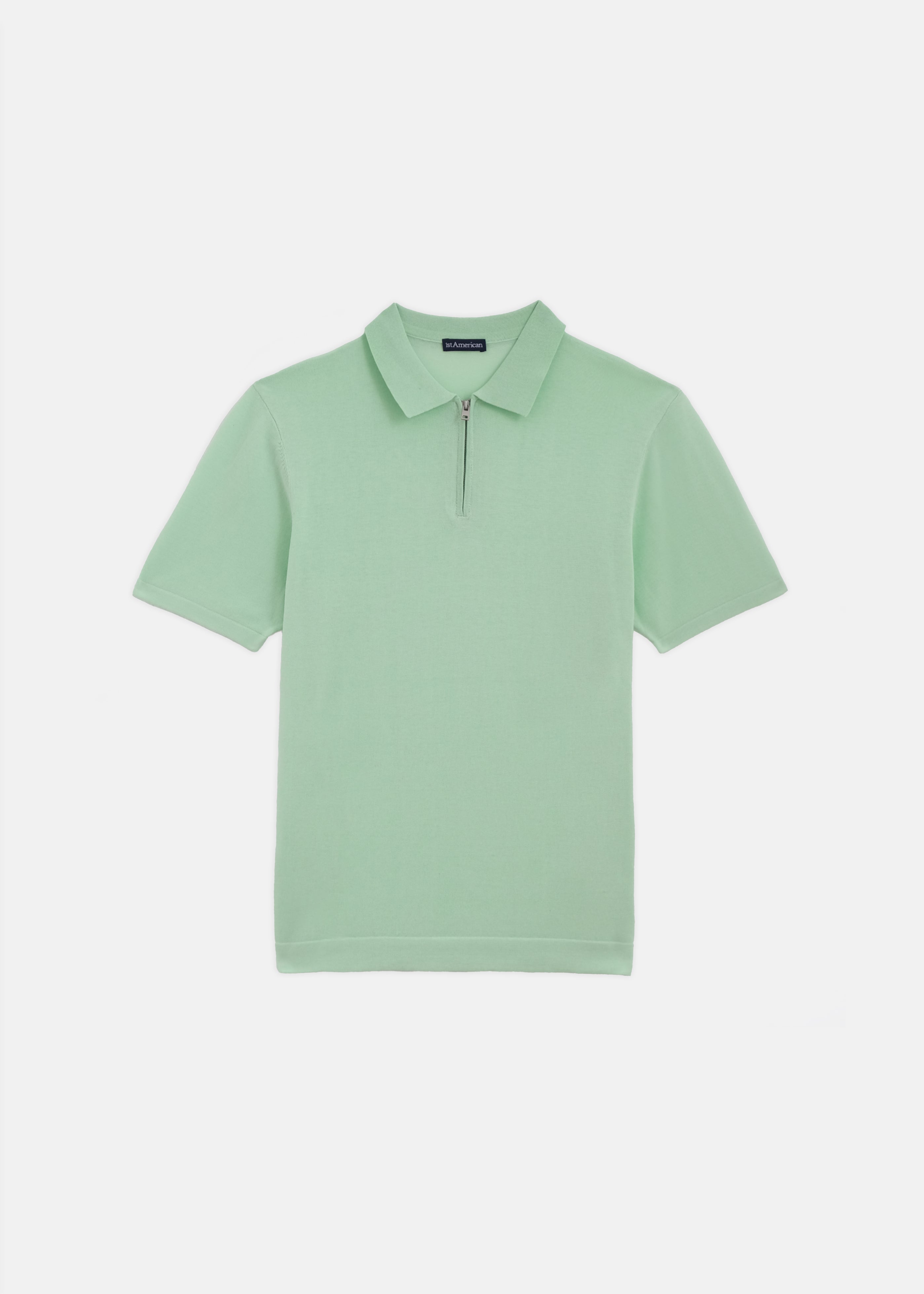 POLO 100% PIQUE DI COTONE MEZZA ZIP MANICA CORTA