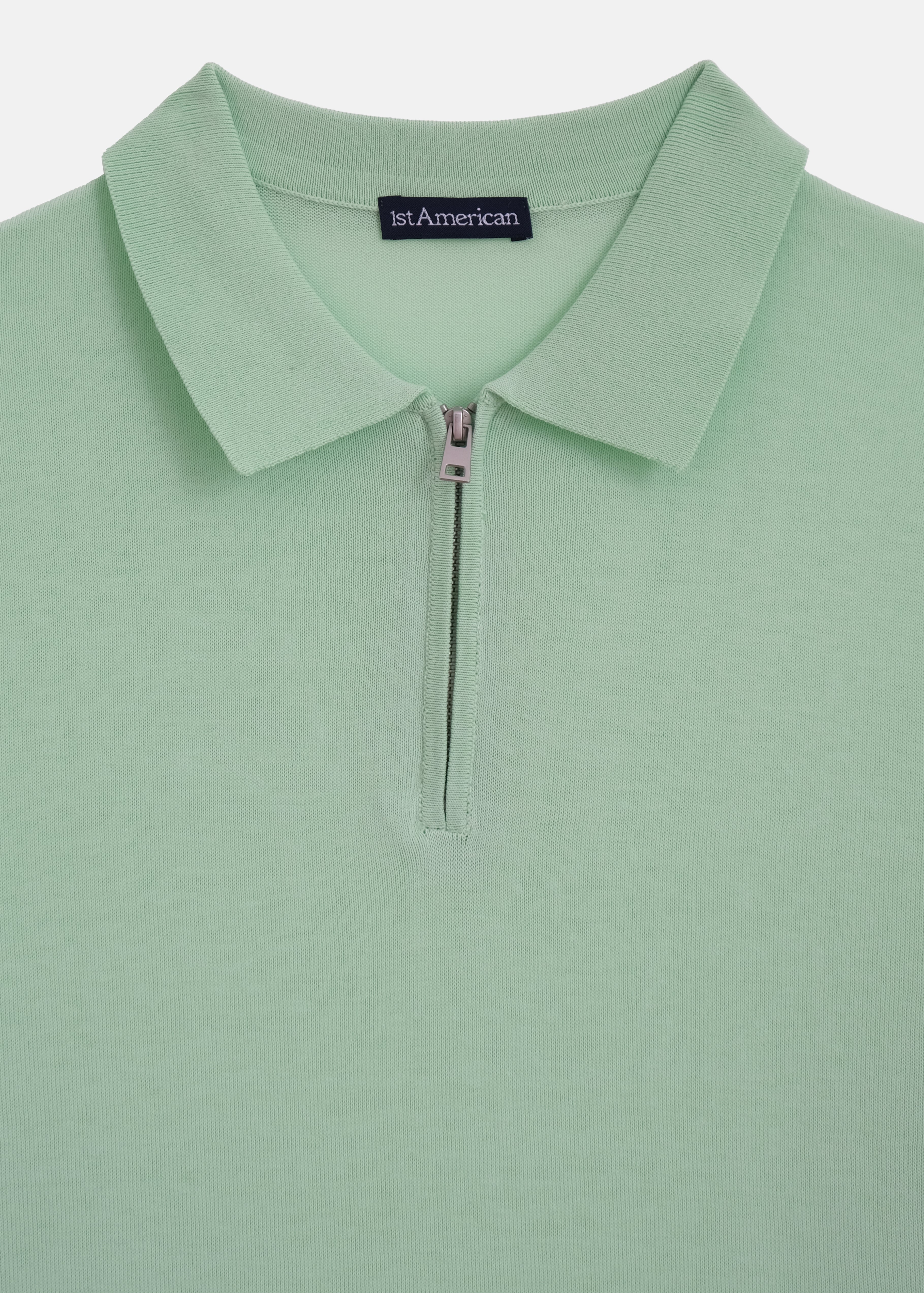 POLO 100% PIQUE DI COTONE MEZZA ZIP MANICA CORTA