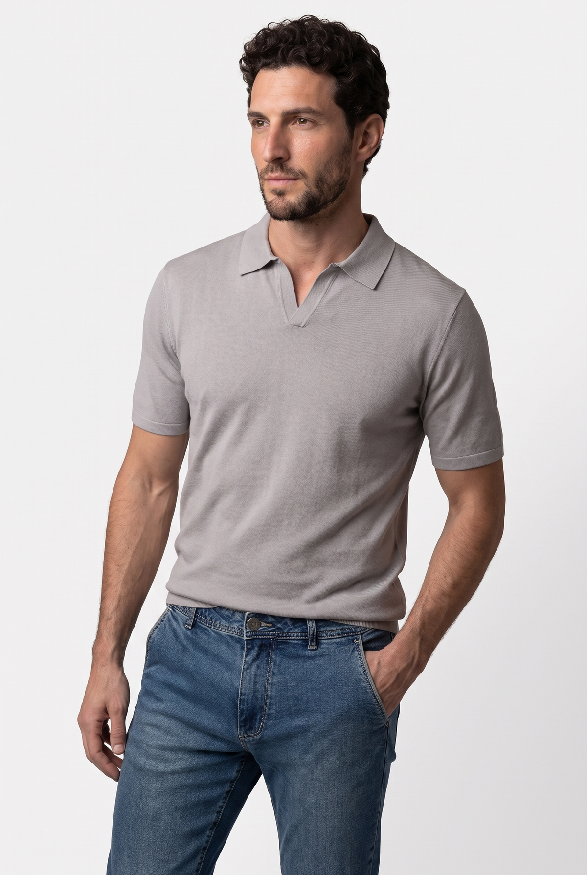 POLO 100% PIQUE DI COTONE SENZA BOTTONI MANICA CORTA