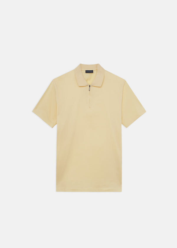 POLO 100% FILO DI SCOZIA MEZZA ZIP MANICA CORTA