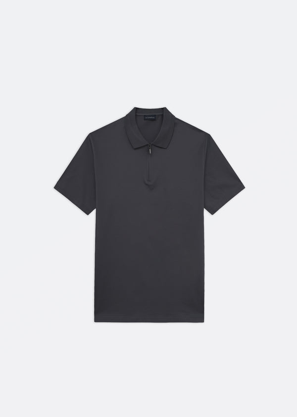 POLO 100% FILO DI SCOZIA MEZZA ZIP MANICA CORTA