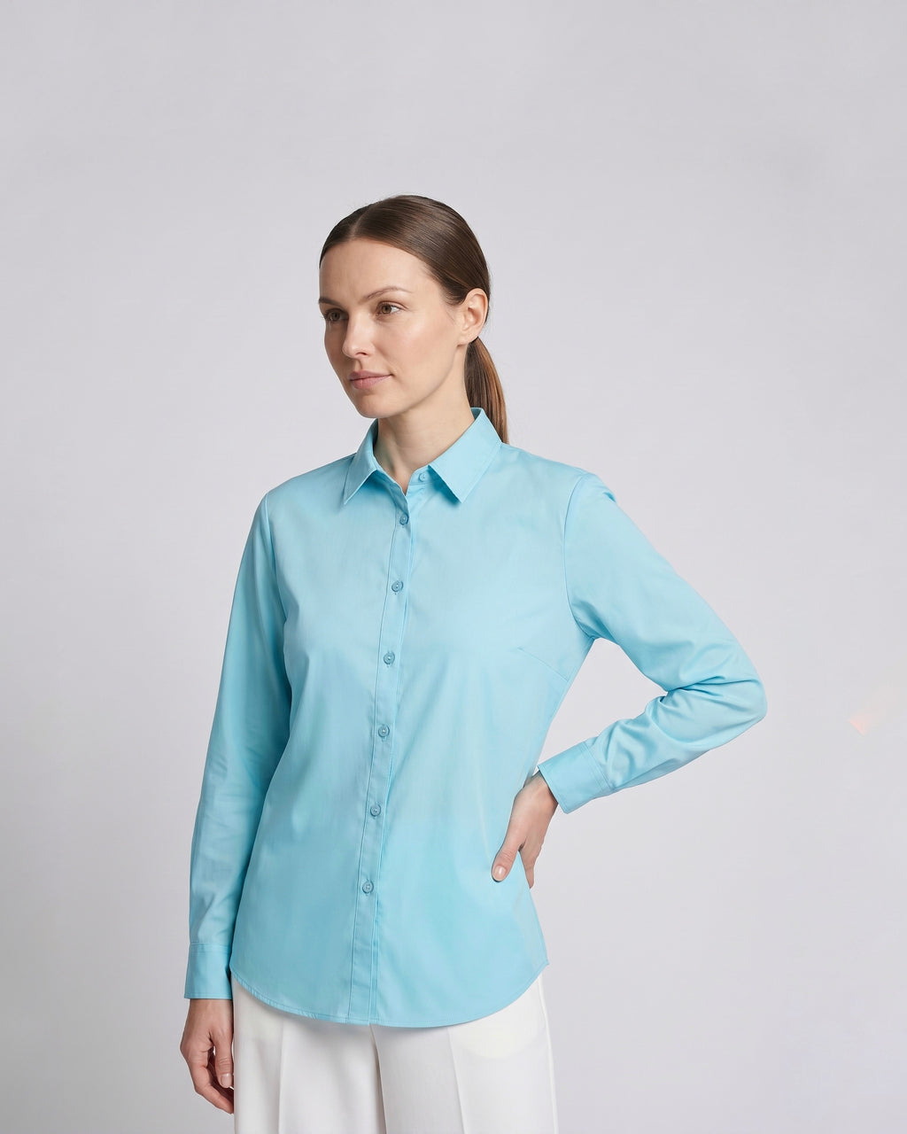 CAMICIA 100% COTONE MANICA LUNGA SILK TOUCH