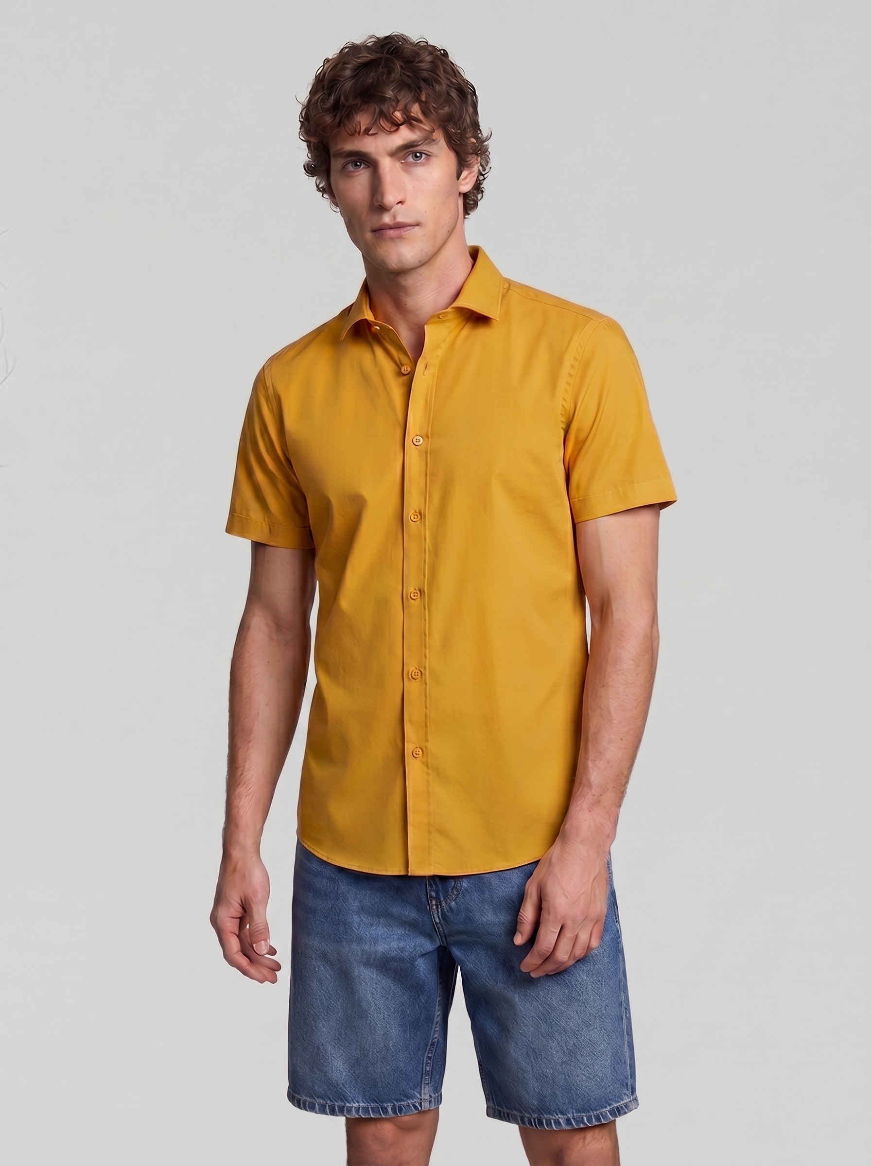 CAMICIA 100% COTONE SILK TOUCH MANICA CORTA