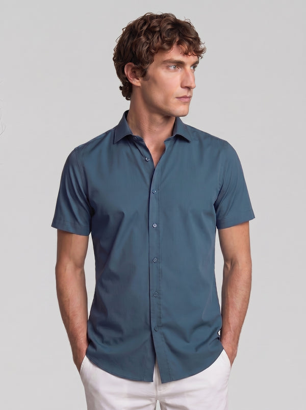 CAMICIA 100% COTONE SILK TOUCH MANICA CORTA