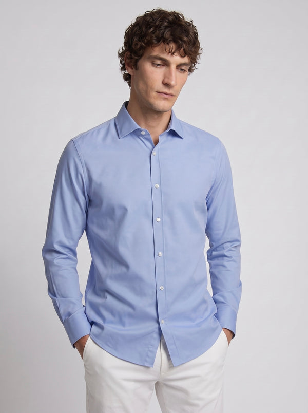 CAMICIA 100% COTONE SILK TOUCH MANICA LUNGA