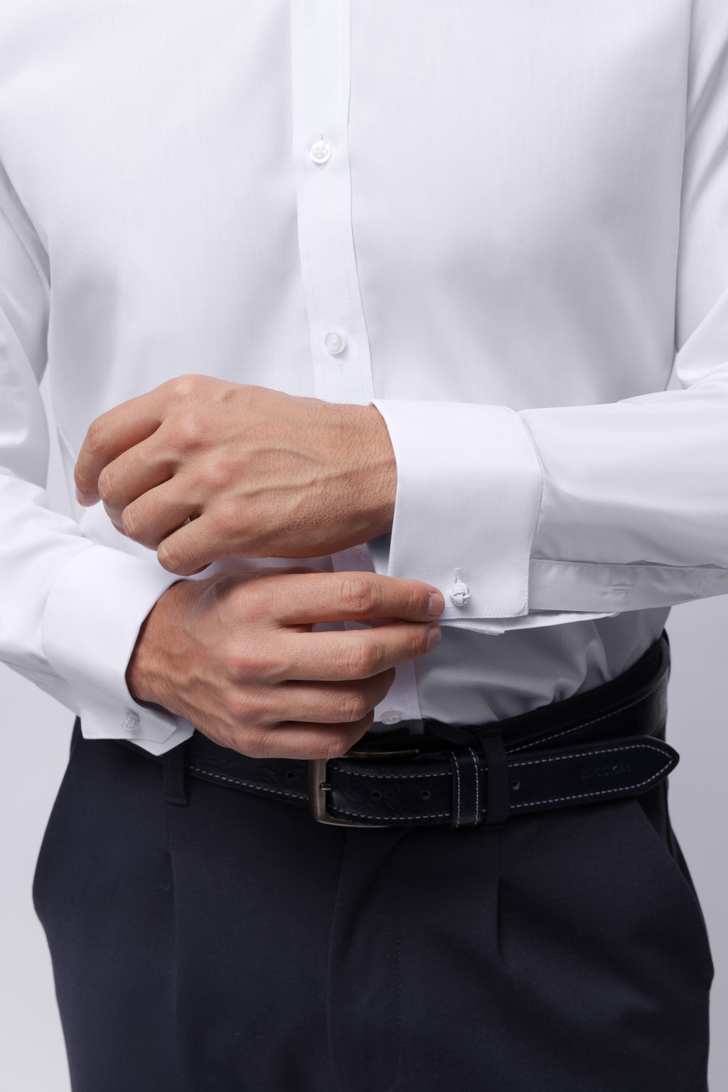 CAMICIA 100% COTONE SILK TOUCH MANICA LUNGA CON GEMELLI