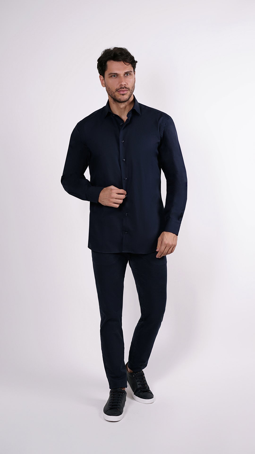 CAMICIA 100% COTONE DOPPIO RITORTO MANICA LUNGA