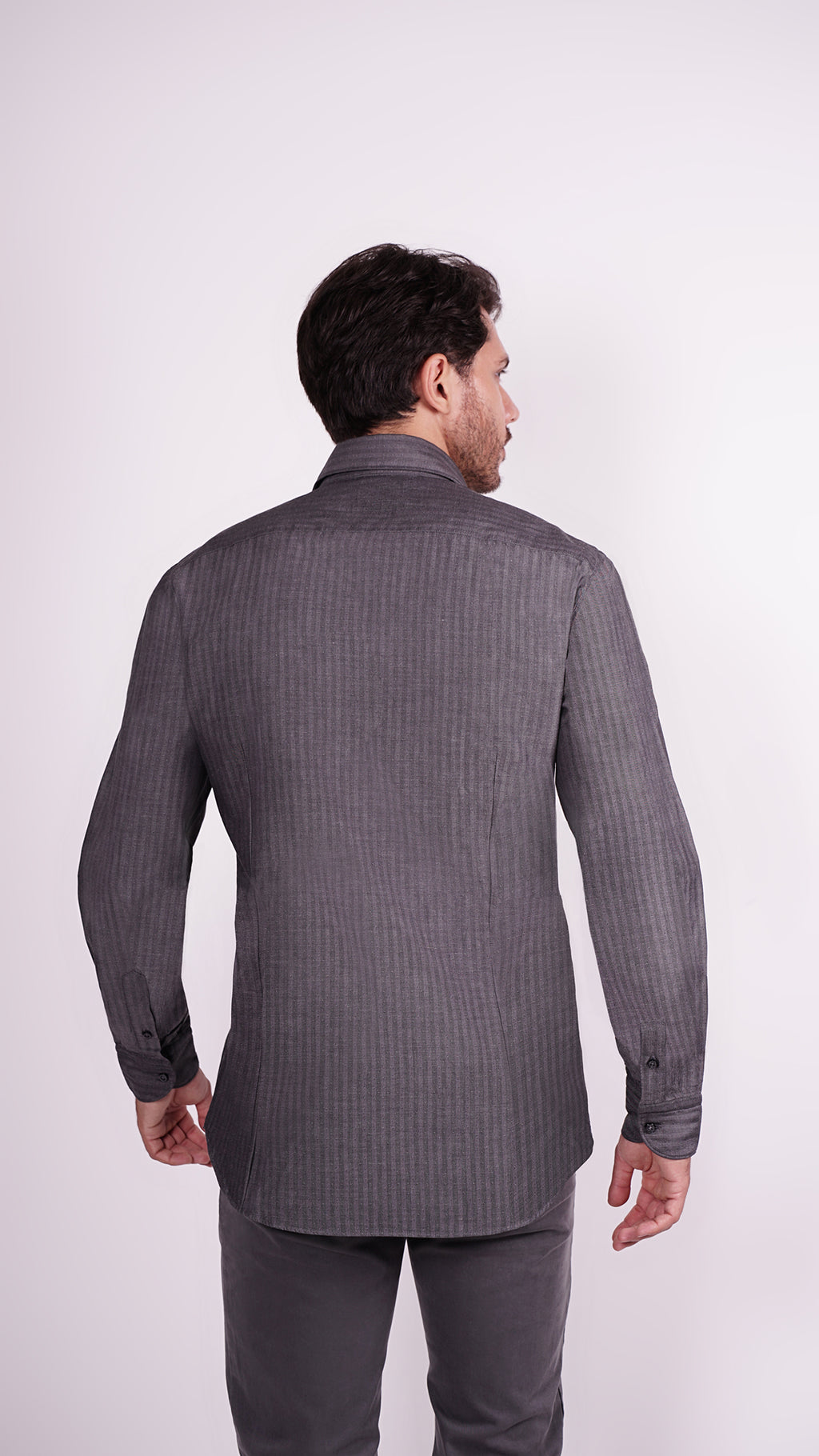 CAMICIA 100% COTONE DOPPIO RITORTO MANICA LUNGA