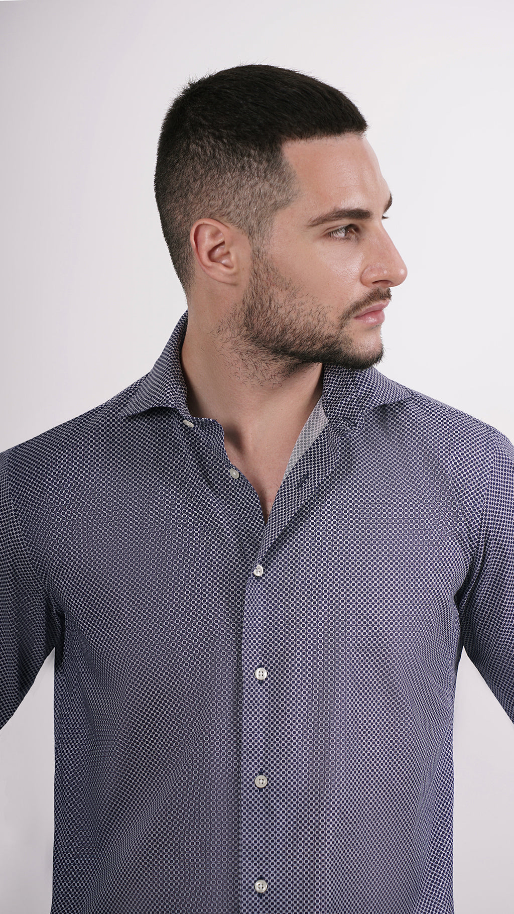 CAMICIA 100% COTONE DOPPIO RITORTO MANICA LUNGA
