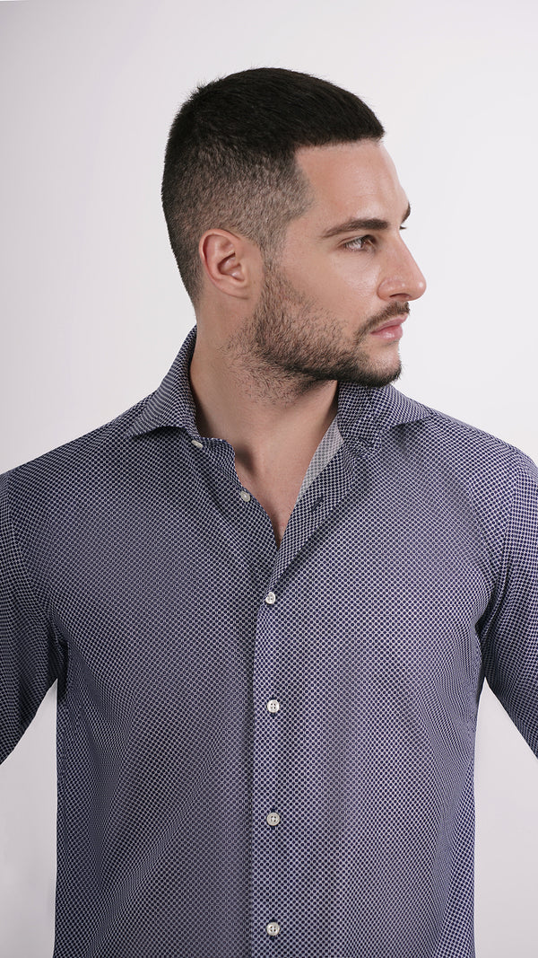 CAMICIA 100% COTONE DOPPIO RITORTO MANICA LUNGA