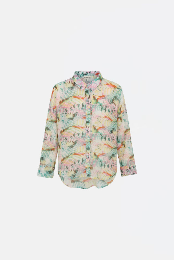 CAMICIA IN COTONE E SETA MANICA LUNGA