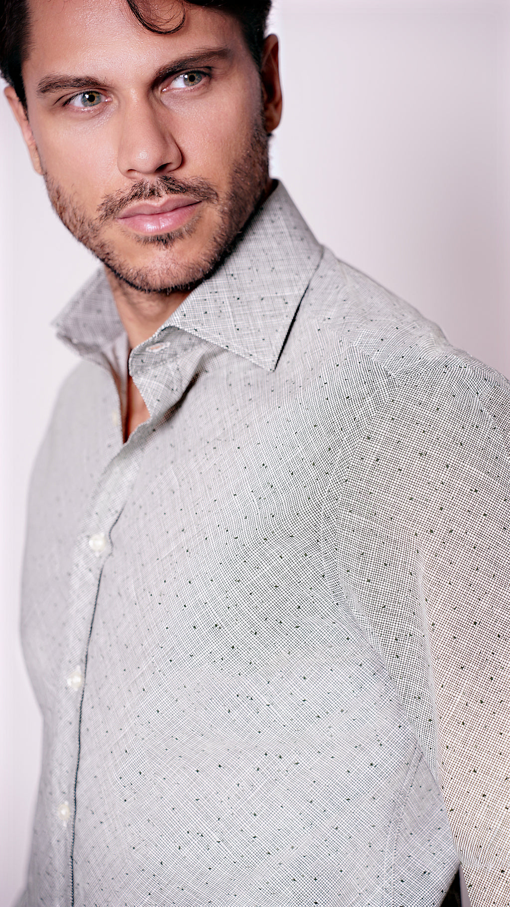 CAMICIA 100% COTONE DOPPIO RITORTO MANICA LUNGA