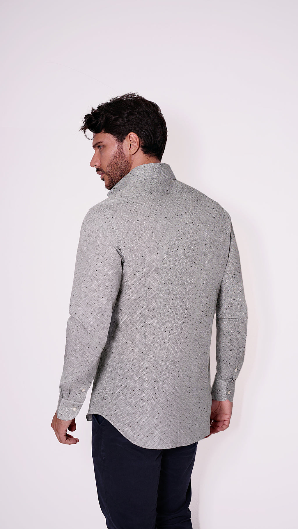 CAMICIA 100% COTONE DOPPIO RITORTO MANICA LUNGA